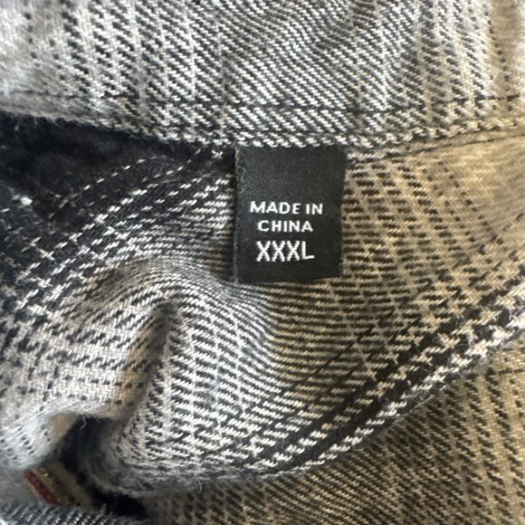 Nova Men Flannel Shirt XXXL Plaid Skater Embroidered Skull Savage Pockets Street - Picture 12 of 16